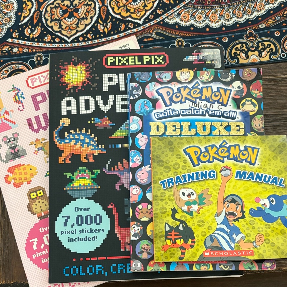 Pokemon and Pixel Adventure and Training Manual Set euc